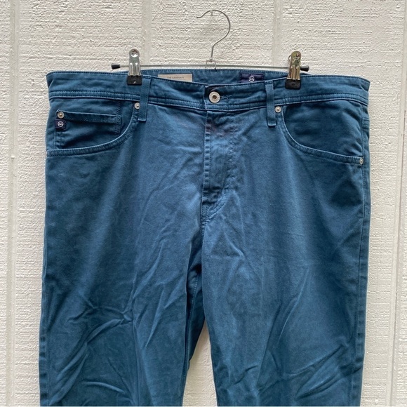 AG Adriano Goldschmeid The Graduate Tailored Leg Dark Teal Trouser Pants 40x35 - Picture 2 of 9